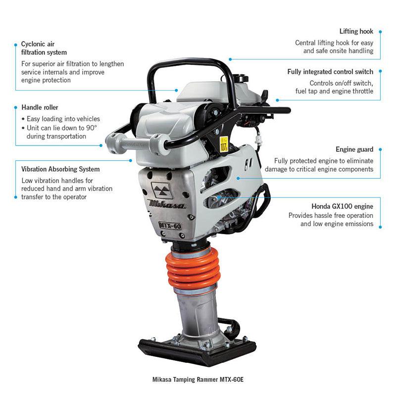 MIKASA Tamping Rammer MTX60e Specs